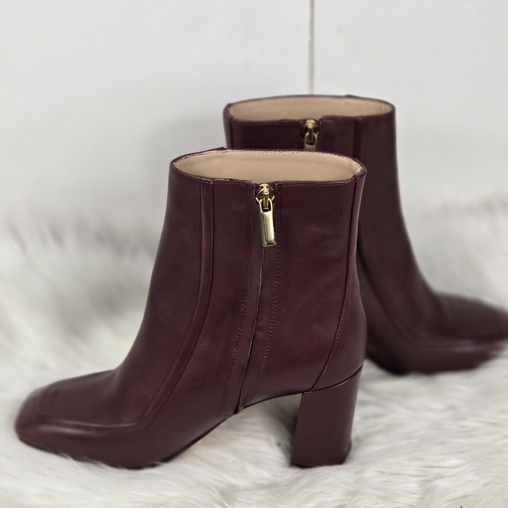 J. Crew Brown Ankle Boots with Chunky Heel - Picture 4 of 8